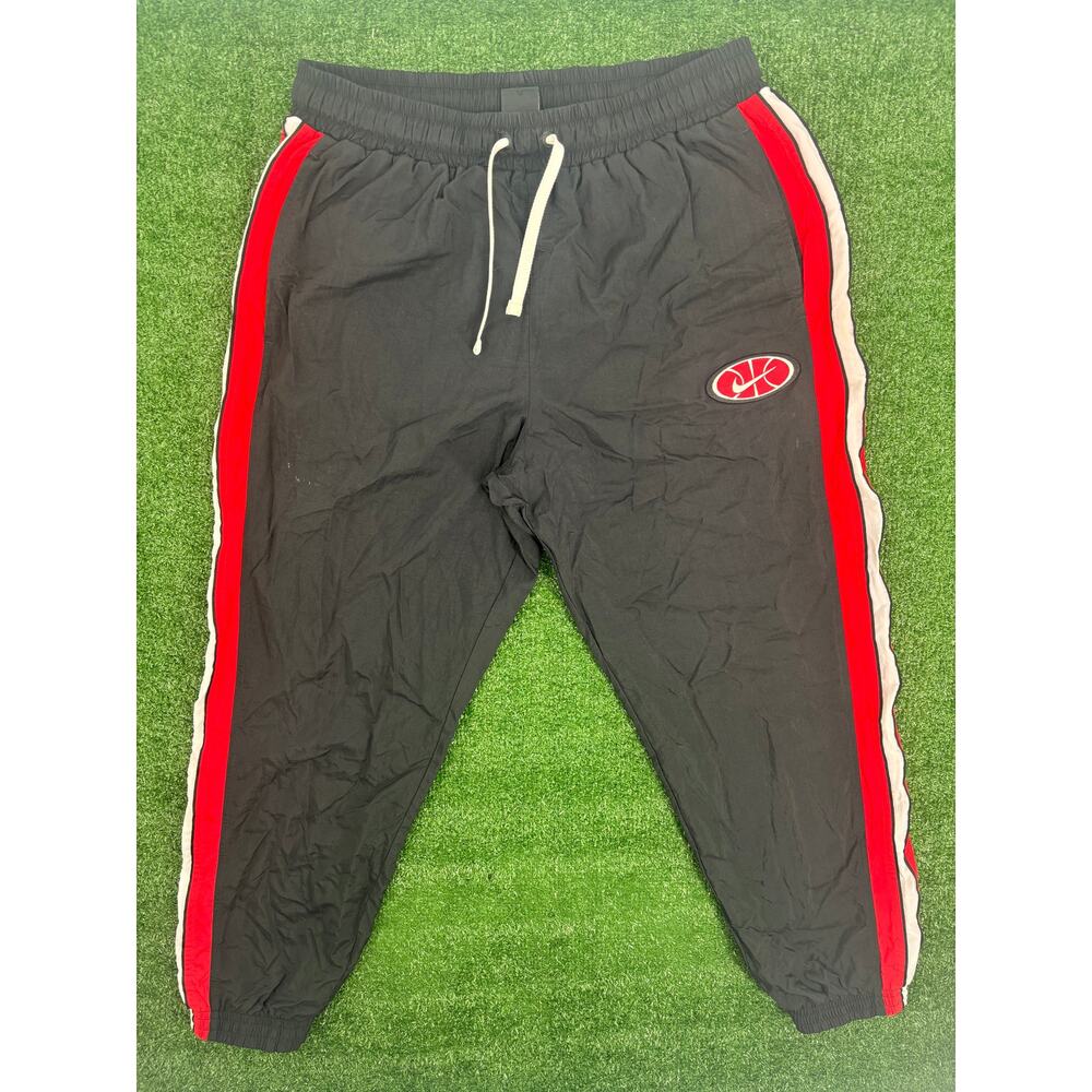 Vintage Nike Basketball Logo Striped Black/Red Windbreaker Pants Size Large